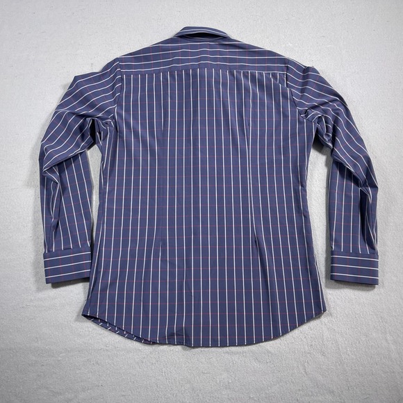 Mizzen+Main Leeward Collection Mens Large Trim Fit Button Down Shirt Blue Stripe - Picture 10 of 11